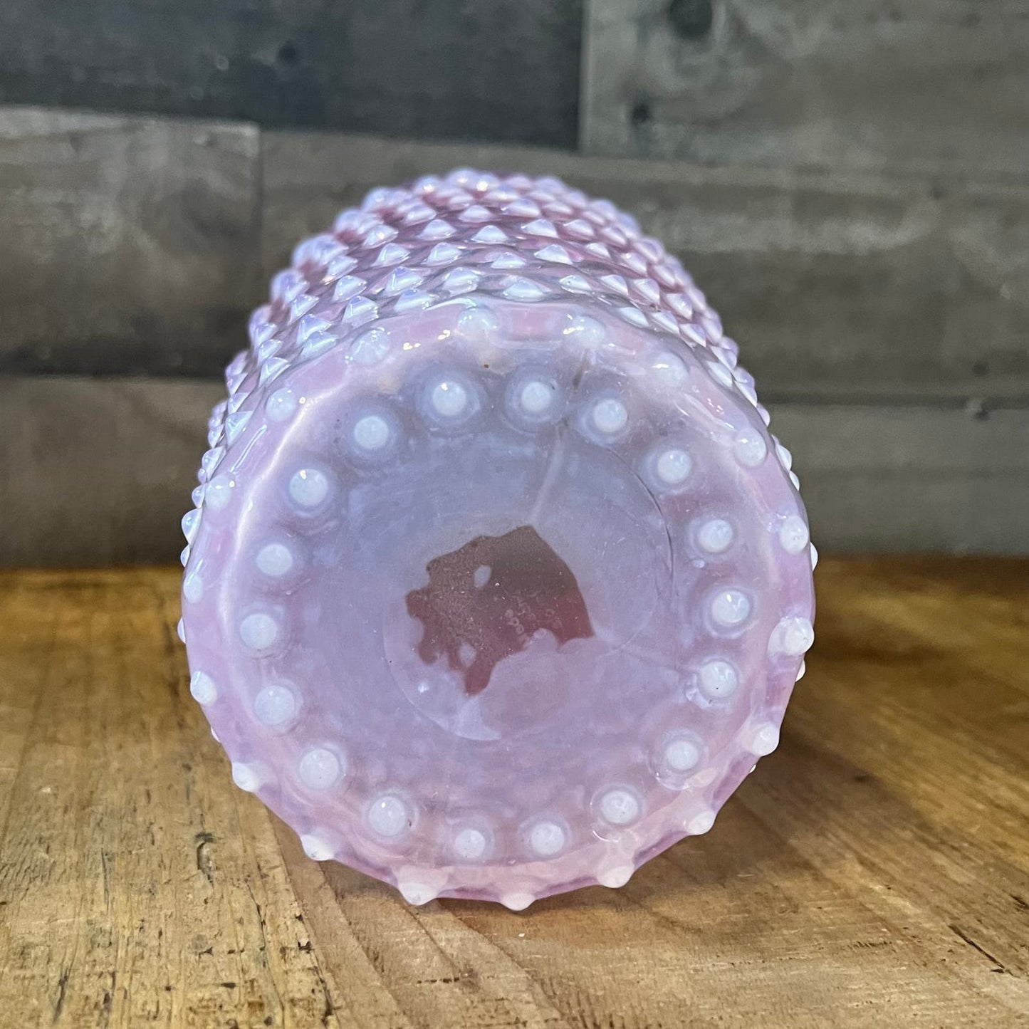 Pink and White Hobail Vase