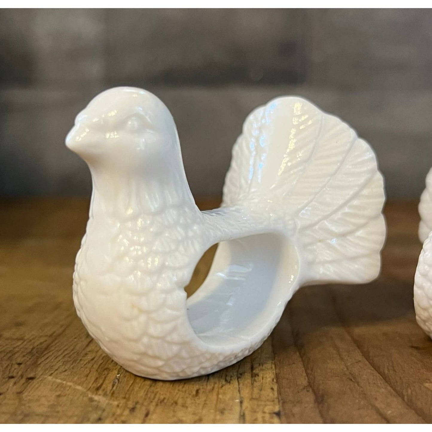Stafford white porcelain bird napkin holders - set of 8