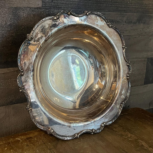 Vintage Silverplated 1847 Rogers Bros Reflection Footed Bowl