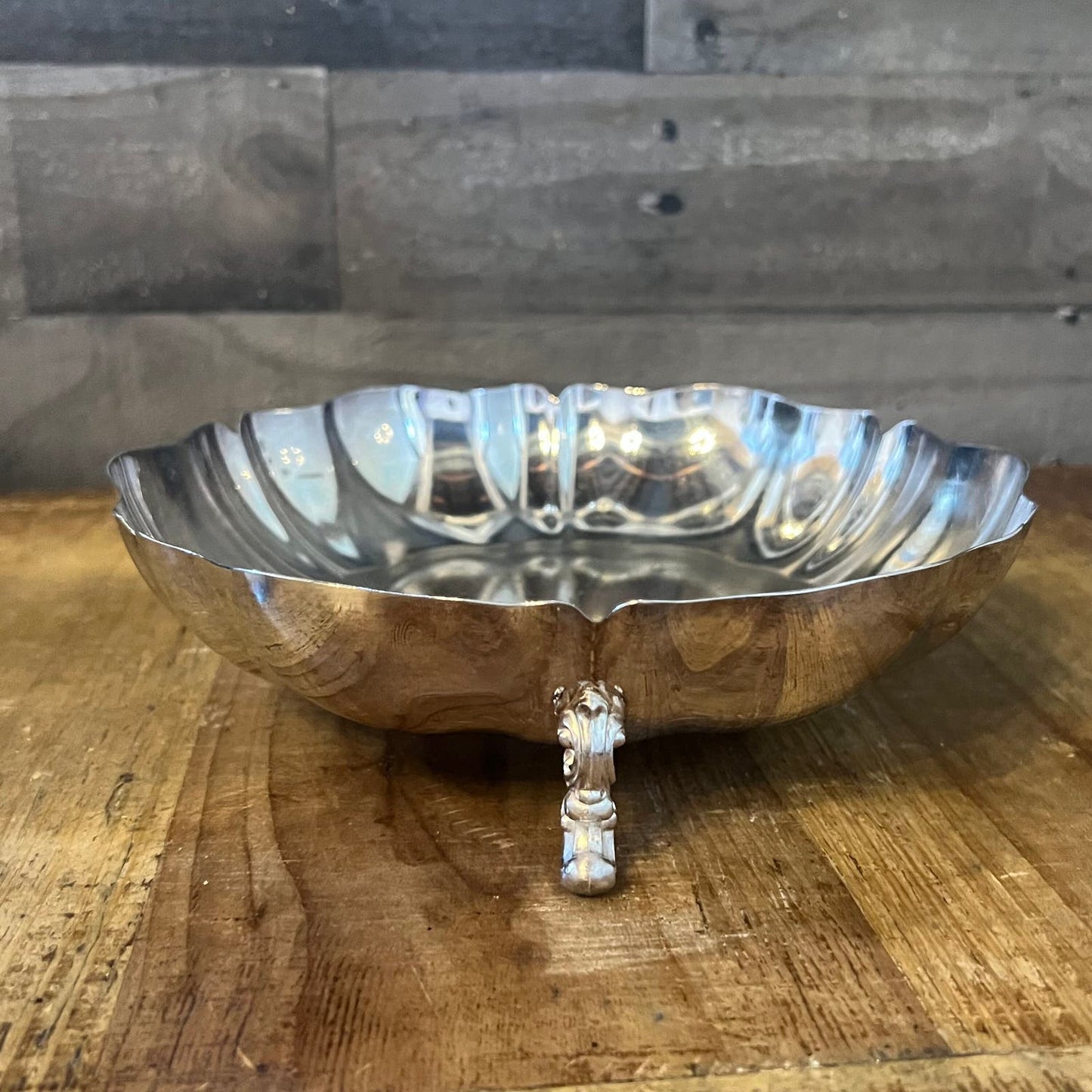 Vintage WM A Rogers Silverplated Round Footed Serving Dish
