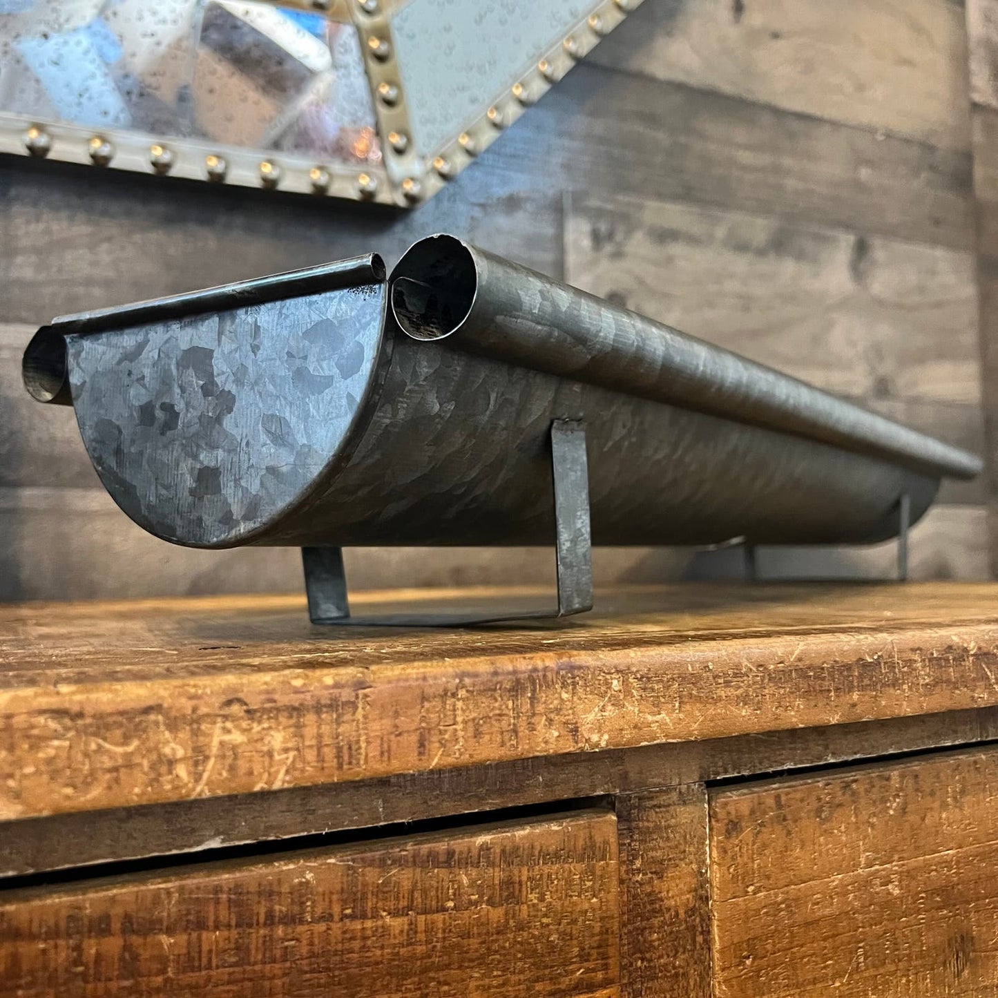 Pottery Barn Long Galvanized Metal Trough
