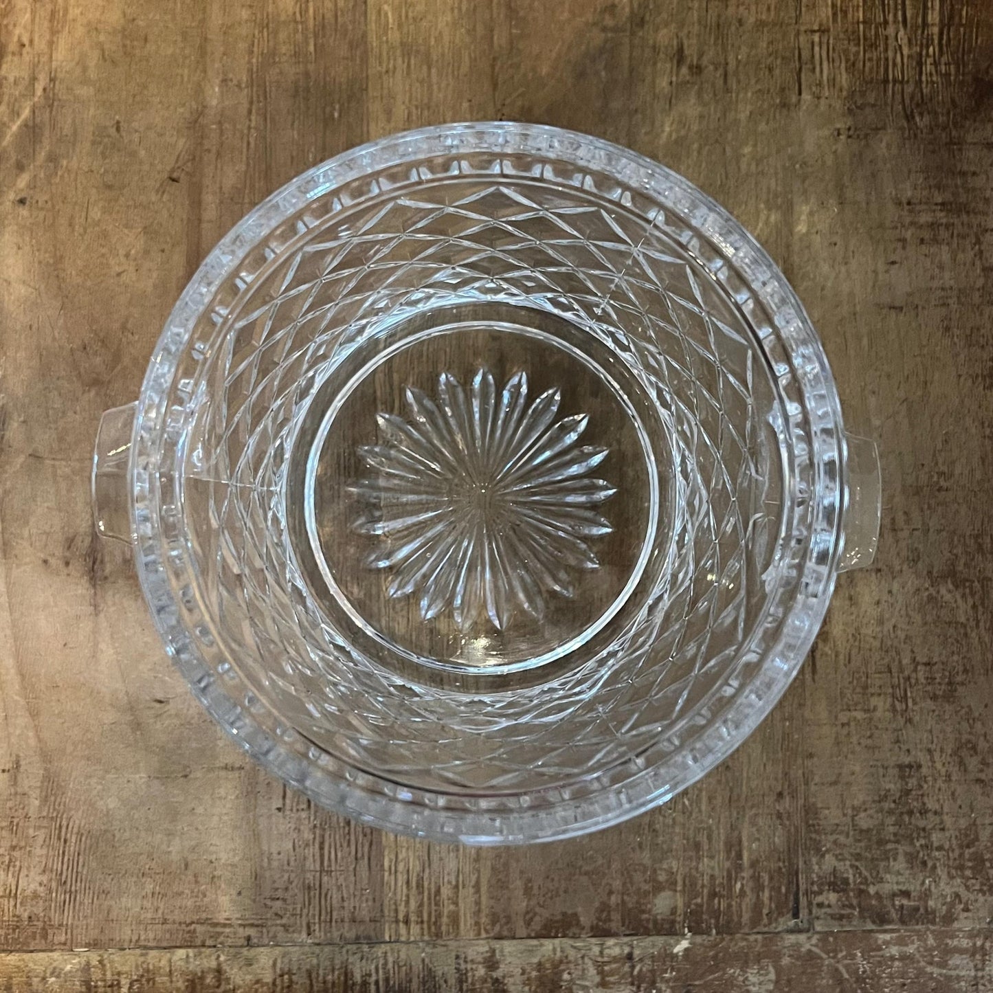 Vintage Crystal Glass Ice Bucket