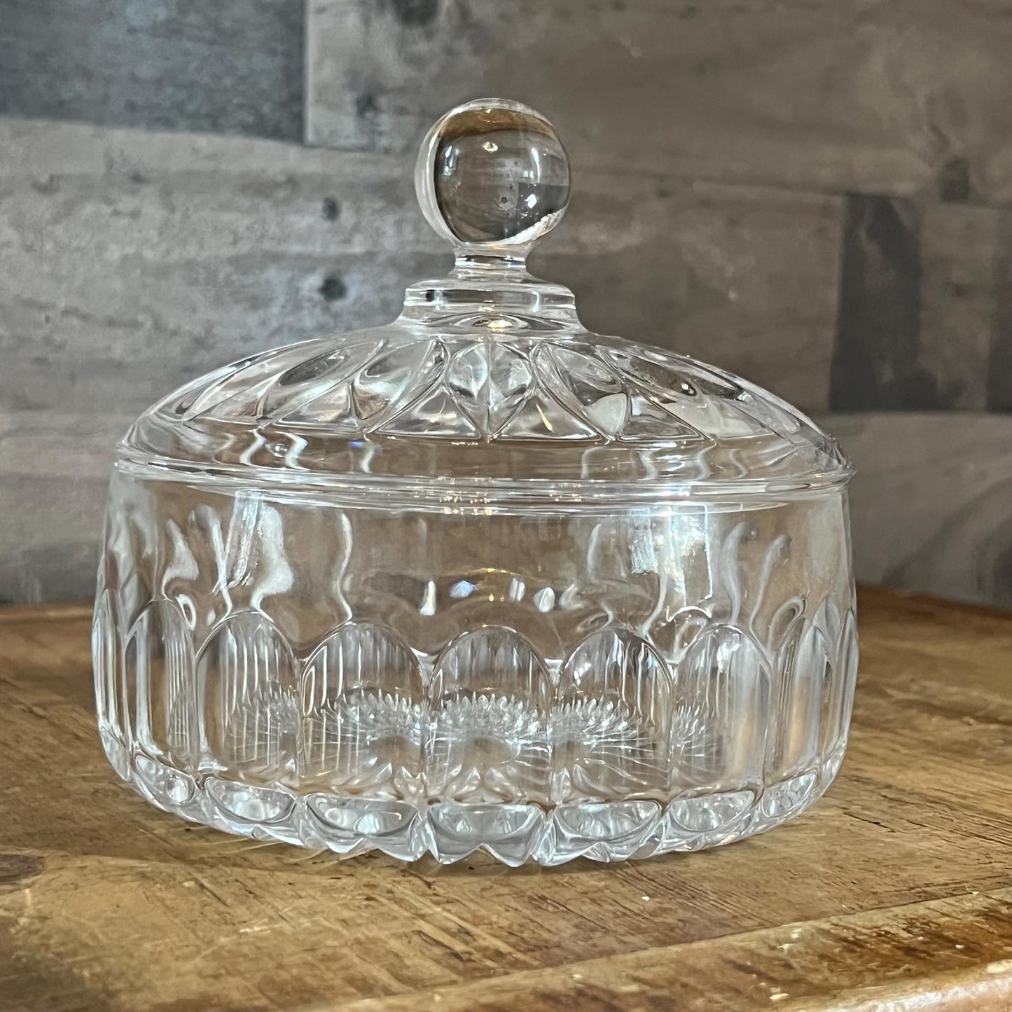 Gorham Crystal Lidded Candy Dish