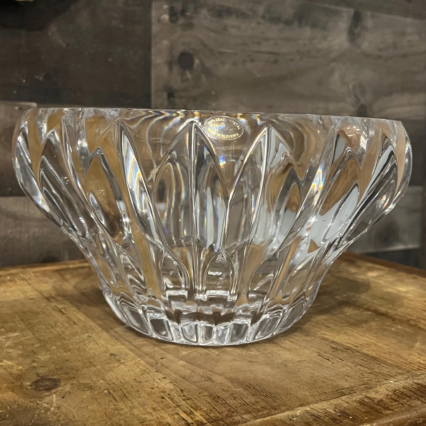 Large Heavy Crystal Bowl