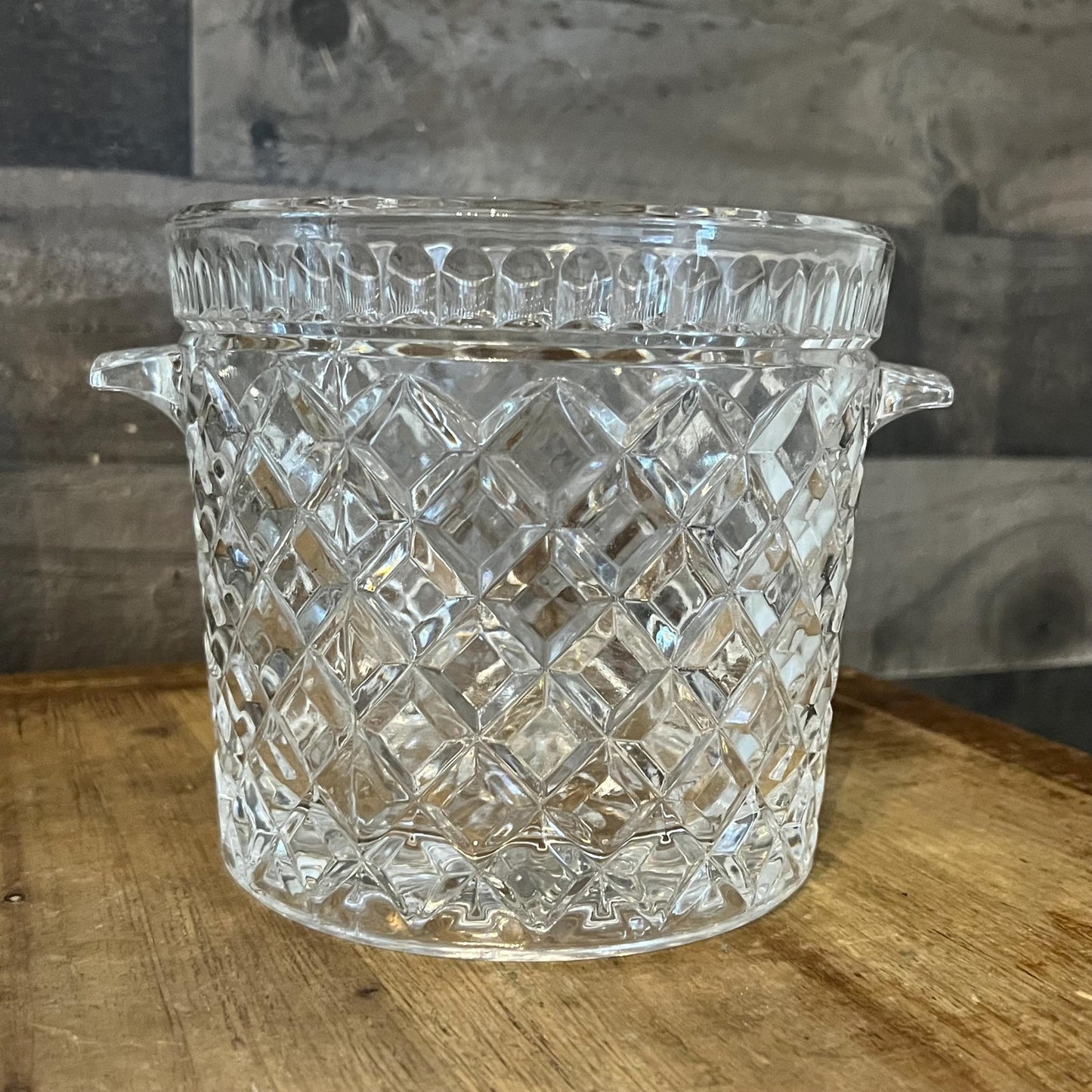 Vintage Crystal Glass Ice Bucket