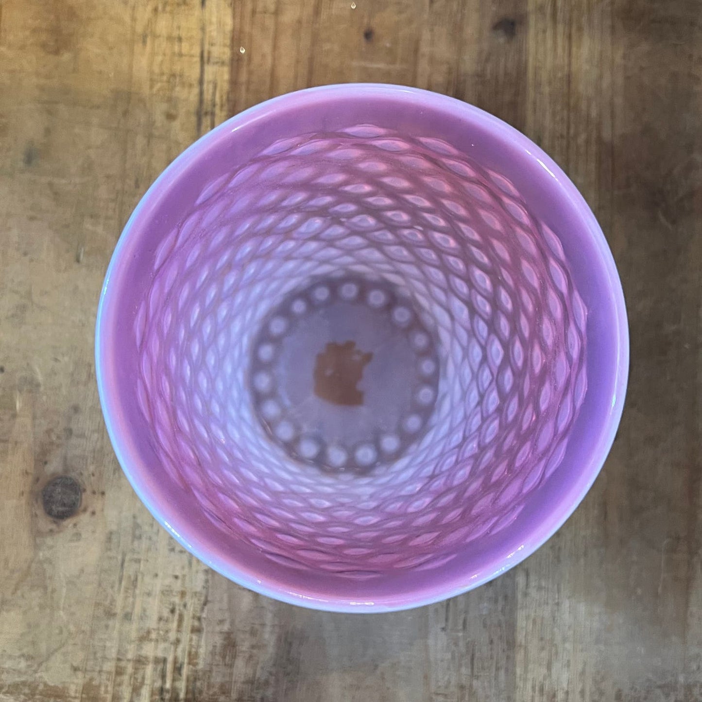 Pink and White Hobail Vase