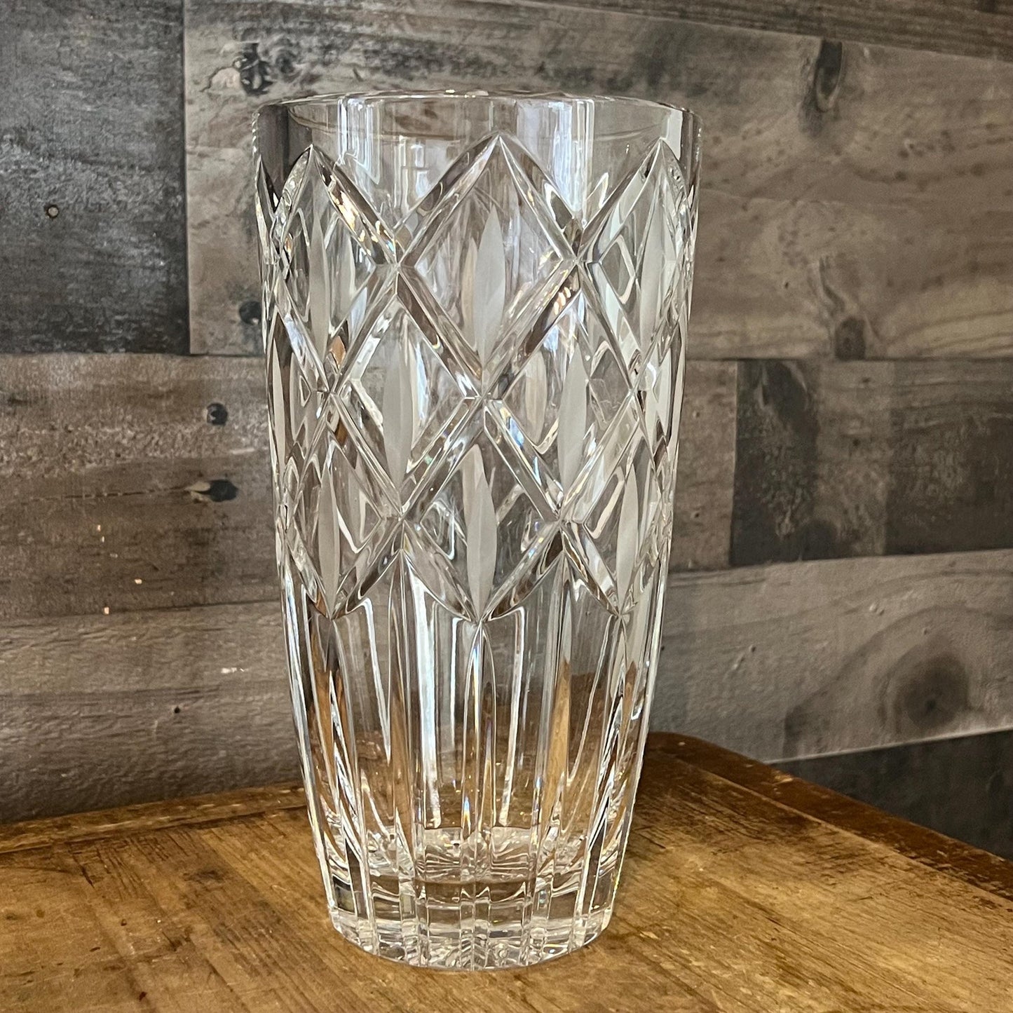 Heavy Thick Cut Crystal Vase