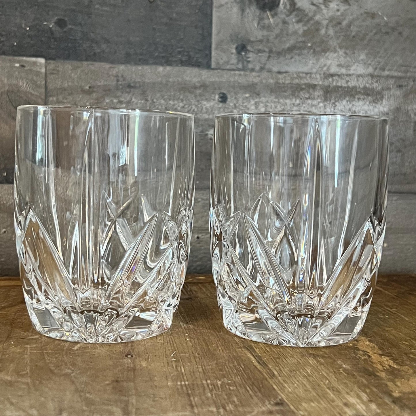 Waterford Crystal Brookside Oversized Double Old Fashioned Glasses - Pair