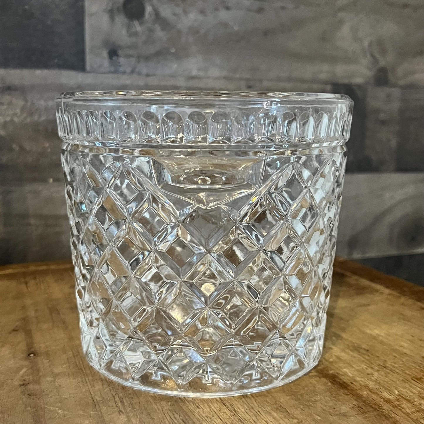 Vintage Crystal Glass Ice Bucket