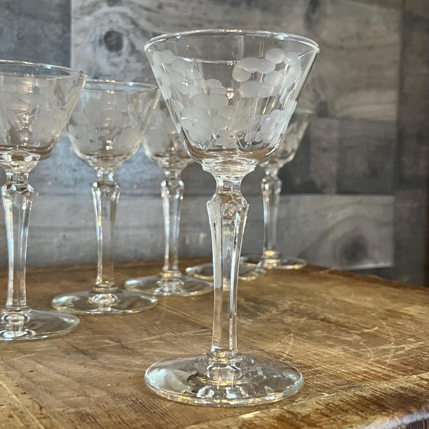 Libbey Glass Company Embassy Pattern Cocktail Glasses - Set of 9