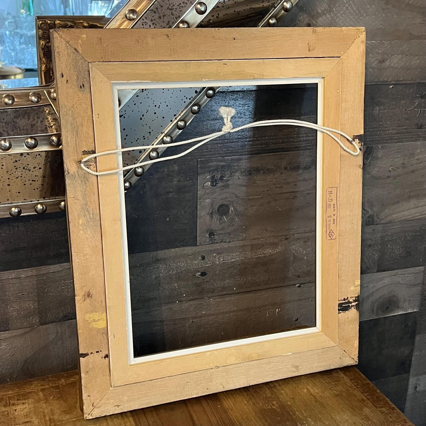 Vintage Gold Tone Ornate Rectangular Wall Hanging Picture Frame