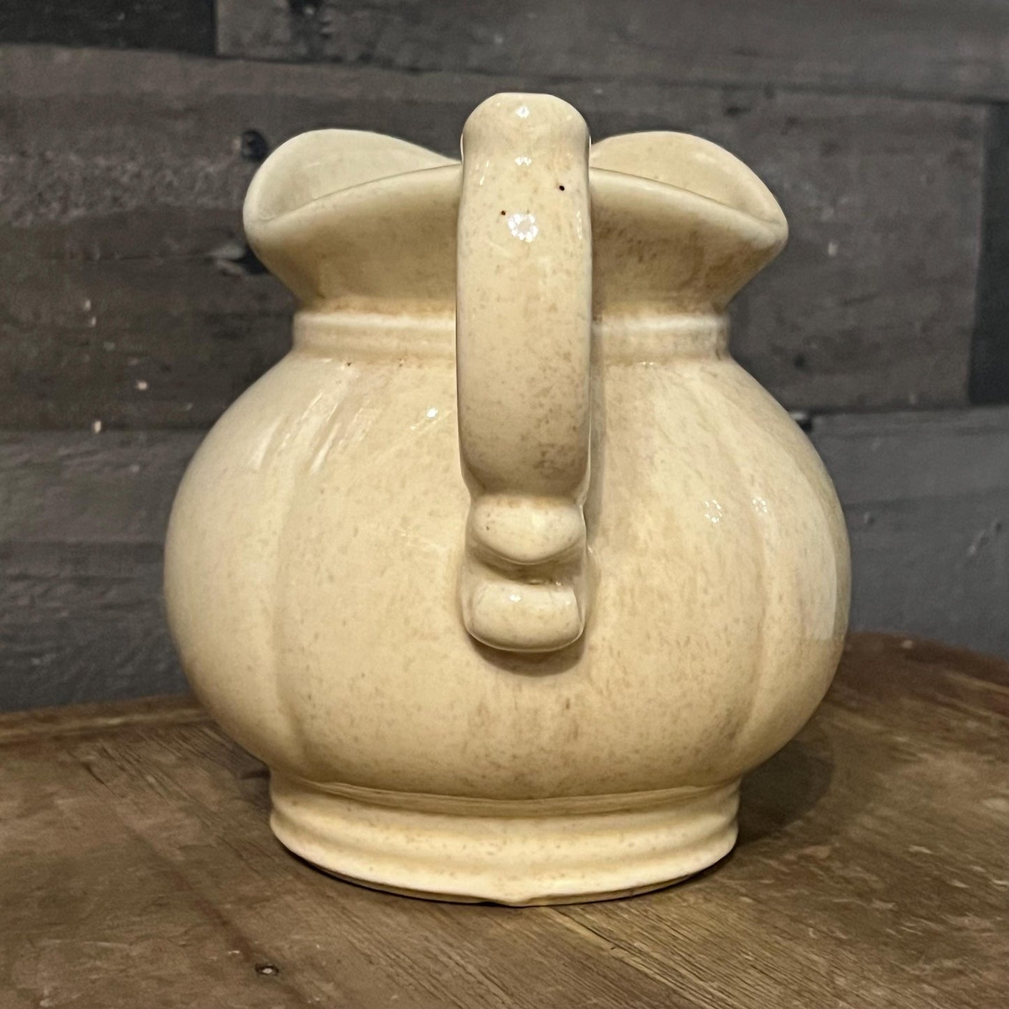 Vintage McCoy Pottery Beige Small Handled Pitcher