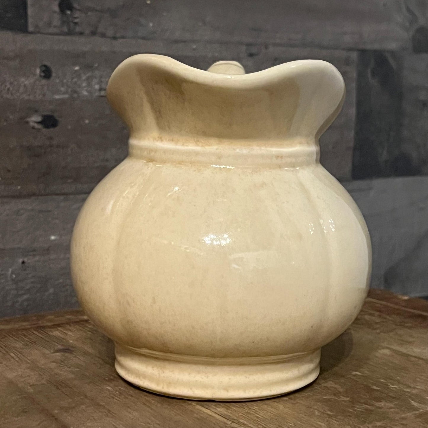 Vintage McCoy Pottery Beige Small Handled Pitcher