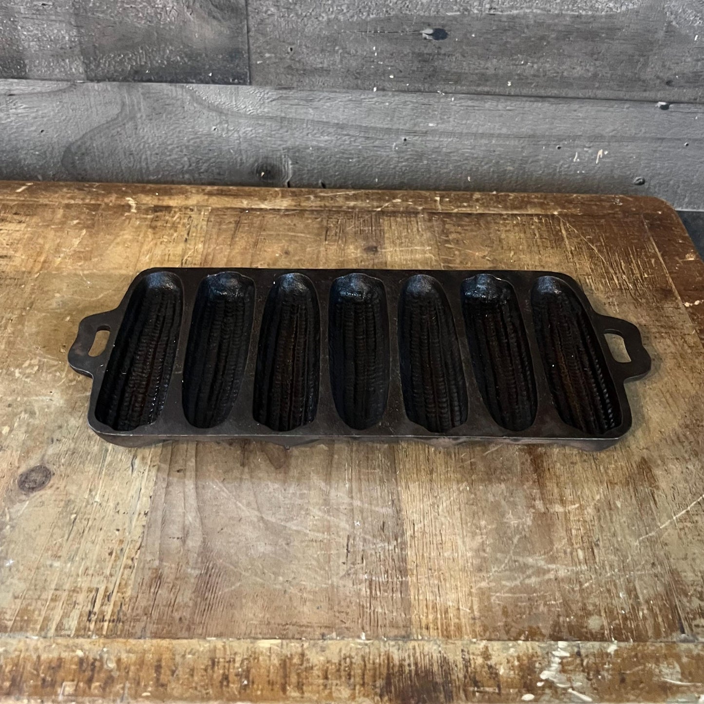 Antique Cast Iron Corn Cob Shaped Bread Mold