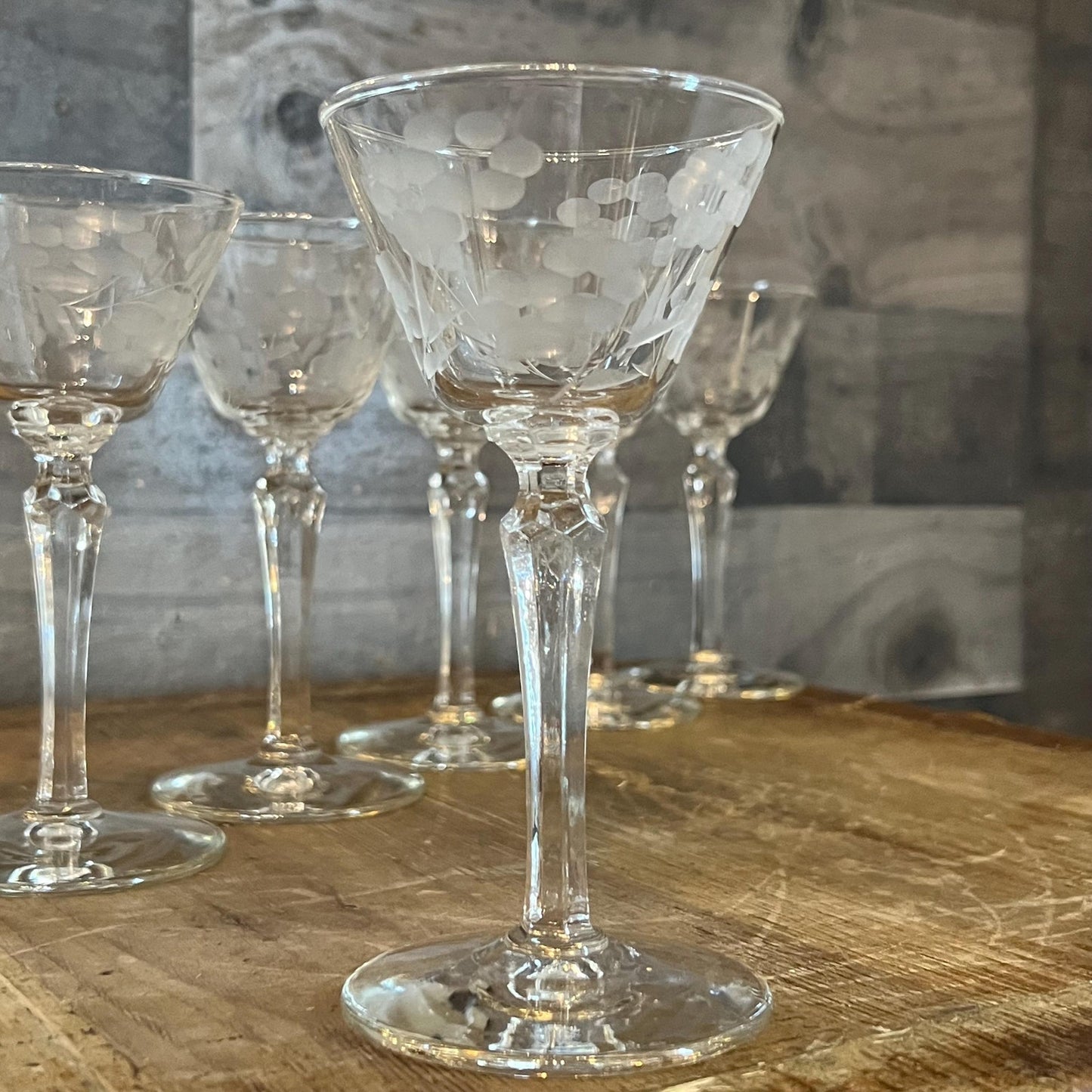 Libbey Glass Company Embassy Pattern Cocktail Glasses - Set of 9