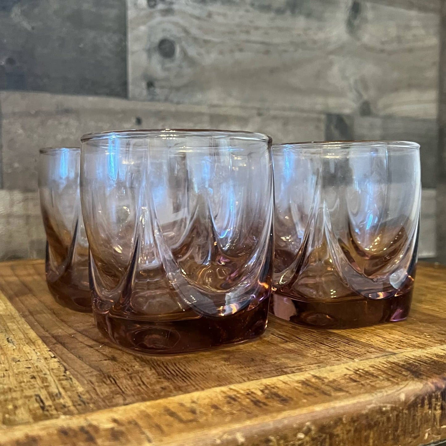 4 Libbey Glass Company Imperial Plum rocks glasses