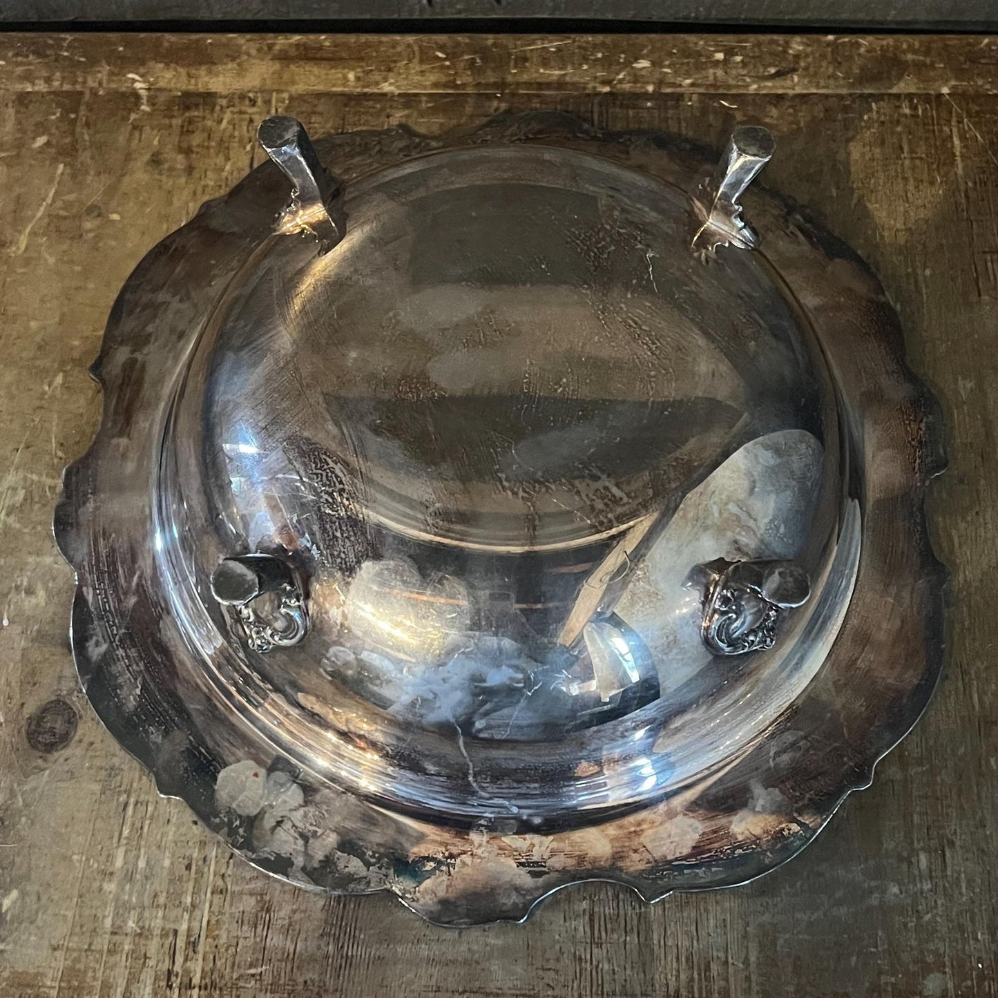 Vintage Silverplated 1847 Rogers Bros Reflection Footed Bowl
