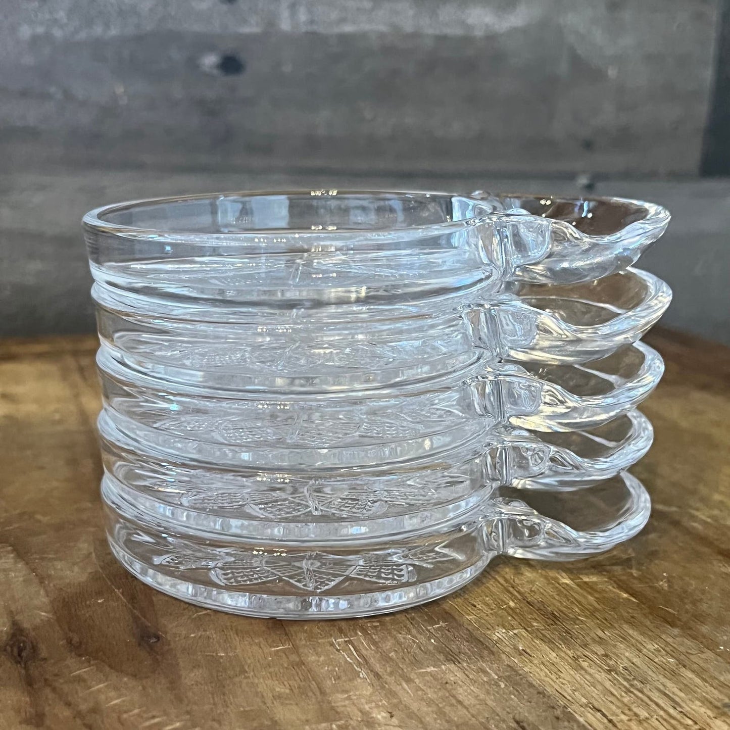 Vintage Glass Coaster and Ashtrays - Set of 5