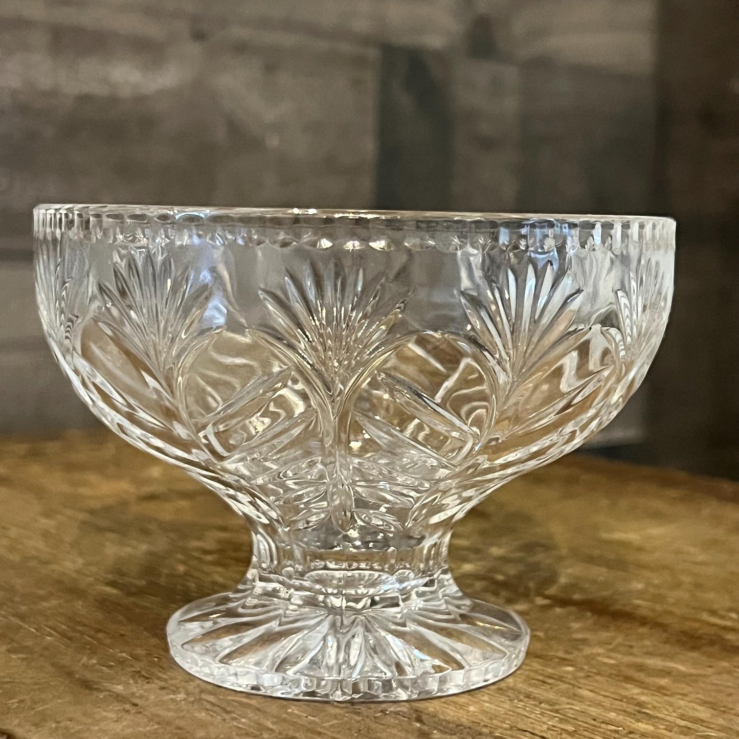 Crystal Clear Industries Portico Footed Pedestal Bowl - Dessert Bowl - Trinket Bowl