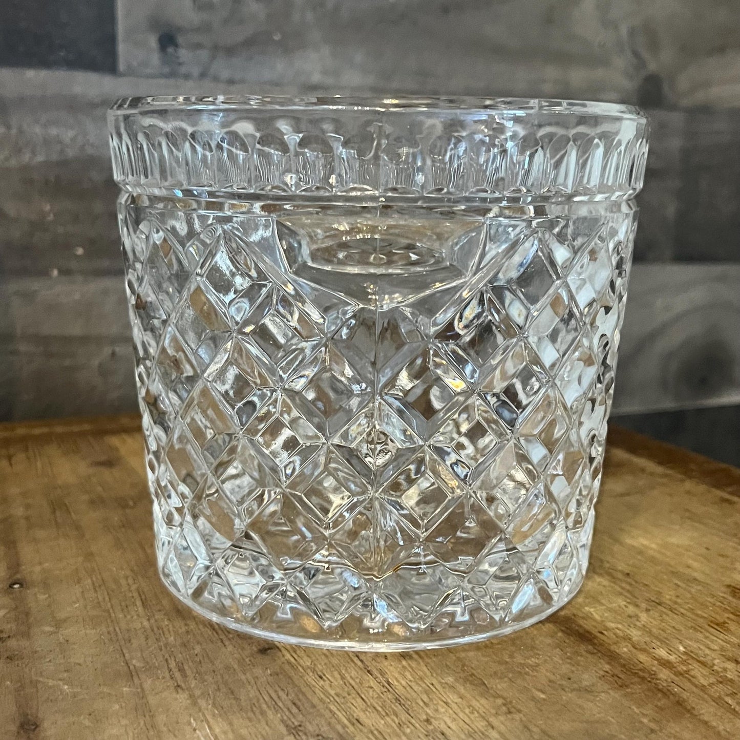 Vintage Crystal Glass Ice Bucket