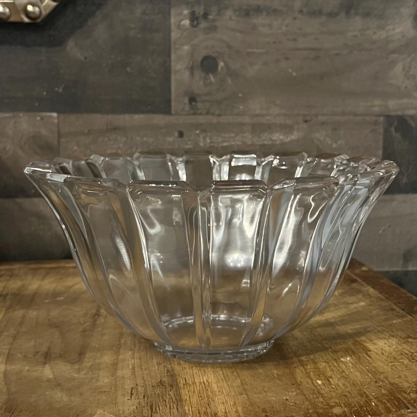 Vintage Large Crystal Heavy Bowl