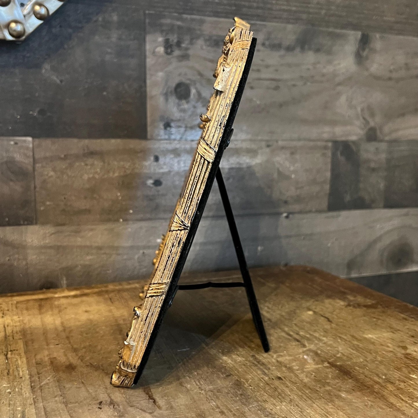 Victorian Gold Tone Collage Tabletop Picture Frame