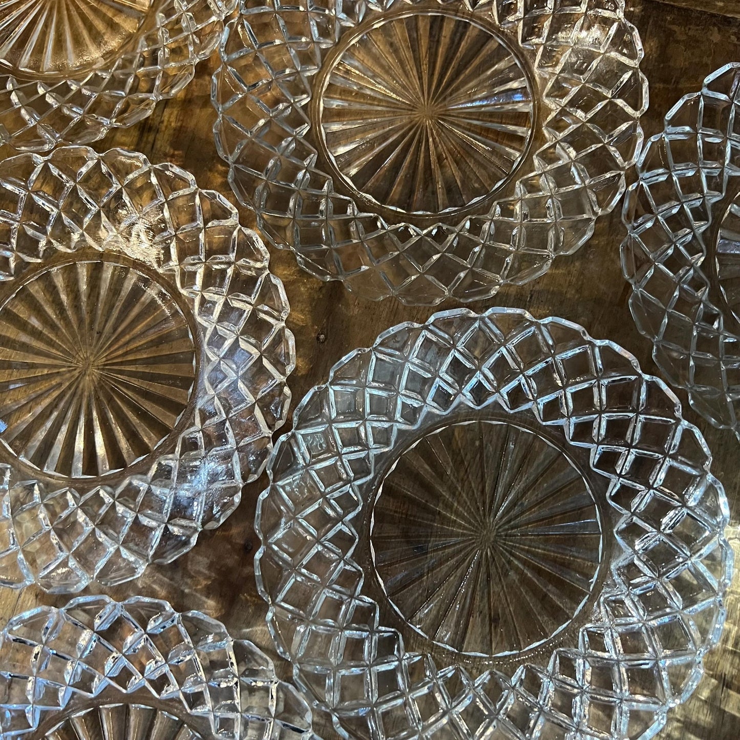 Vintage Anchor Hocking Waterford Clear Glass Bread and Butter Plates - Set of 6