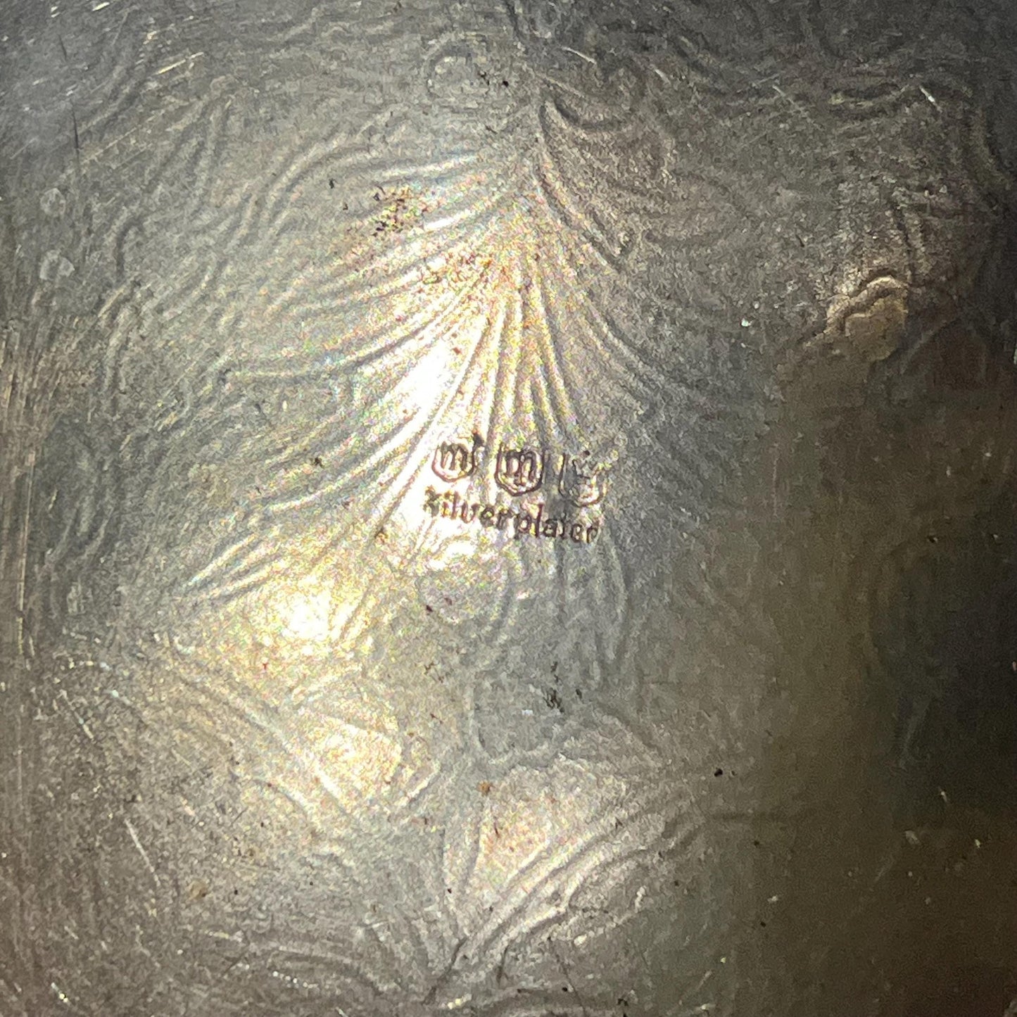 Vintage Silverplated Round Tray