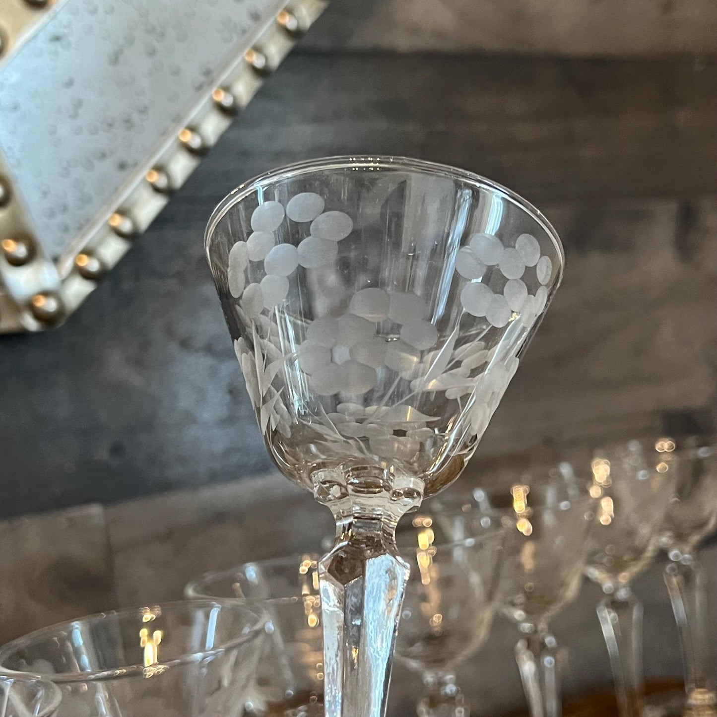 Libbey Glass Company Embassy Pattern Cocktail Glasses - Set of 9