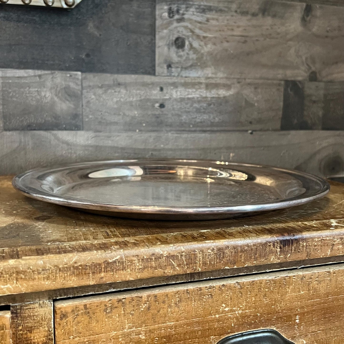 Vintage Gorham Round Silverplated Serving Tray - Platter - YC455