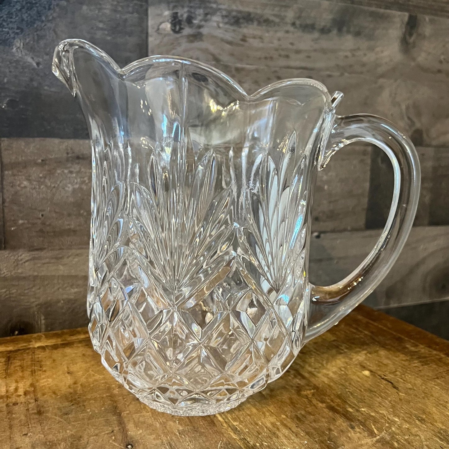 Godinger Shannon Crystal Clear Scallop Rim Pitcher
