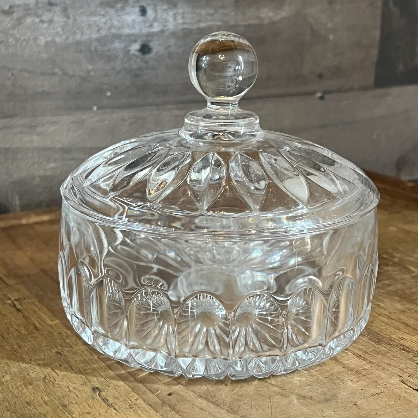 Gorham Crystal Lidded Candy Dish