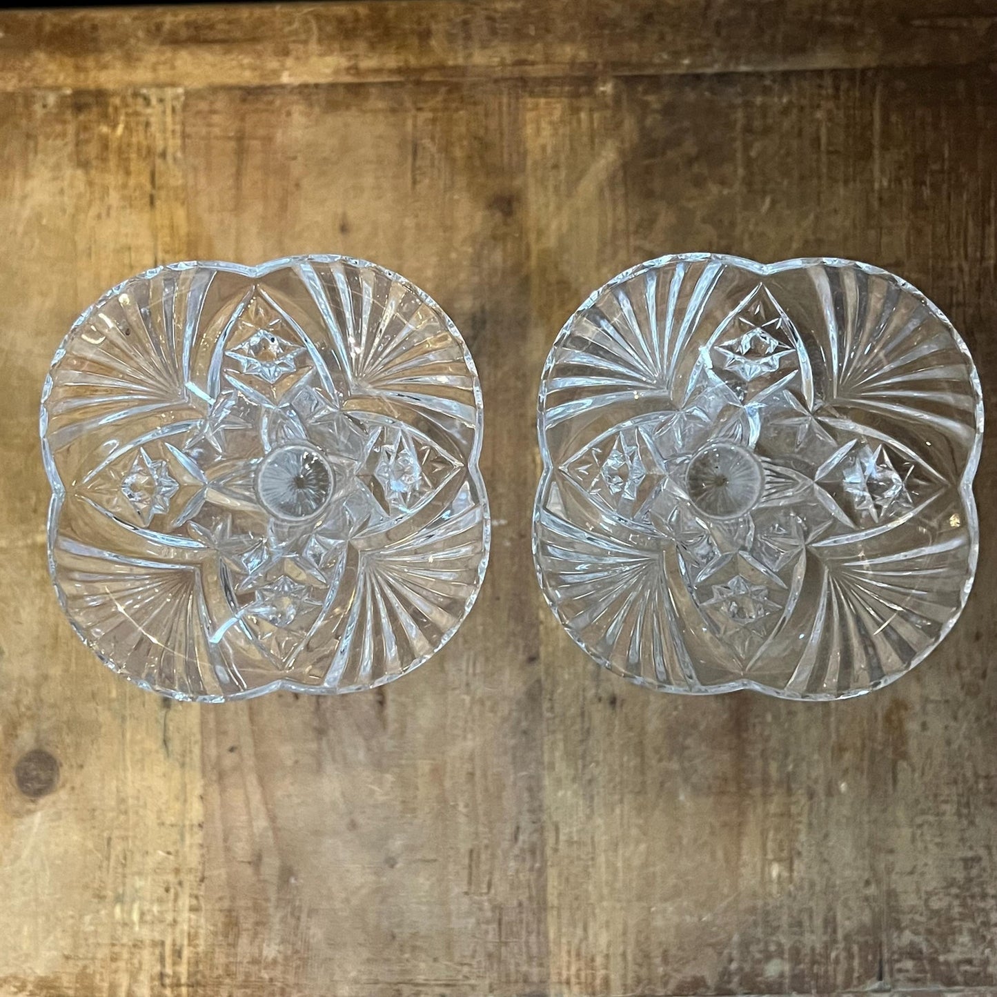 Cristal D’Aqrues Vincennes Crystal Candlestick Holders - Pair