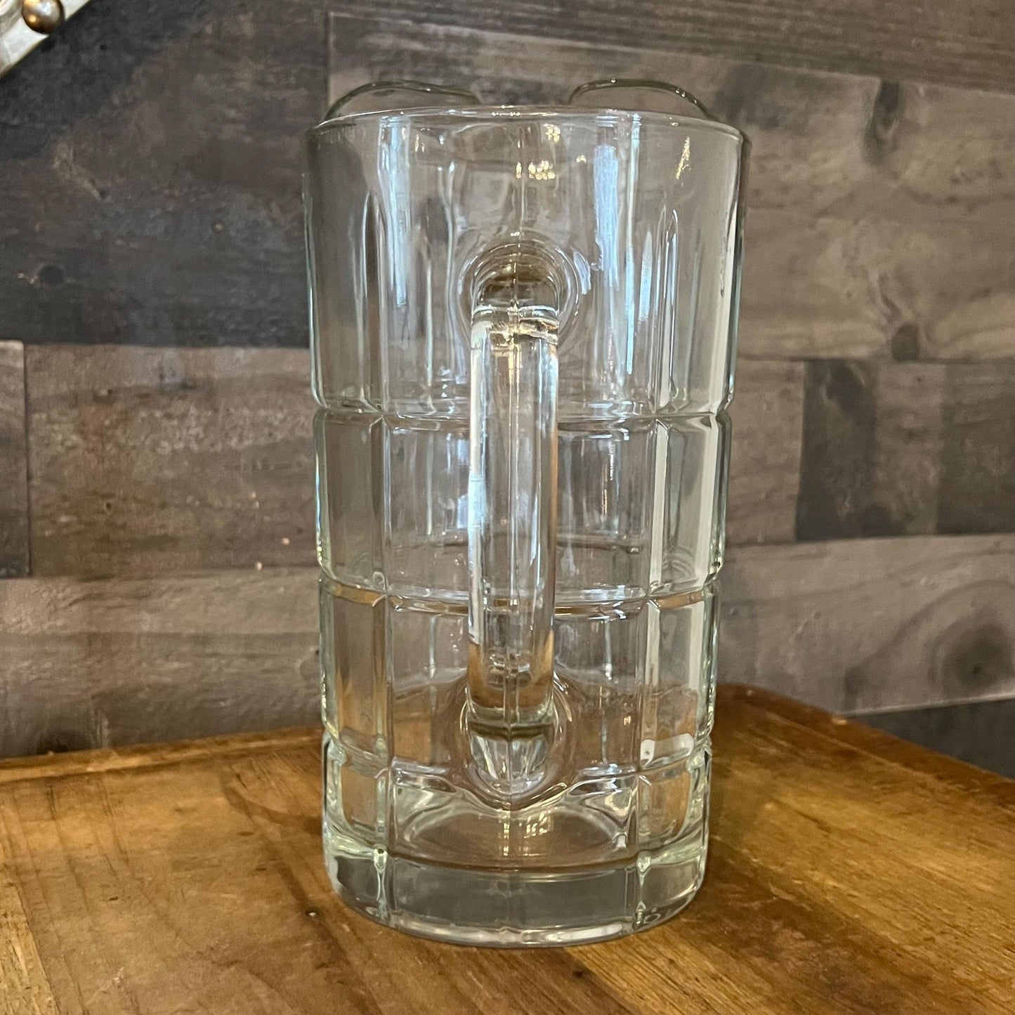 Vintage Anchor Hocking Tartan Manchester Clear Glass Pitcher
