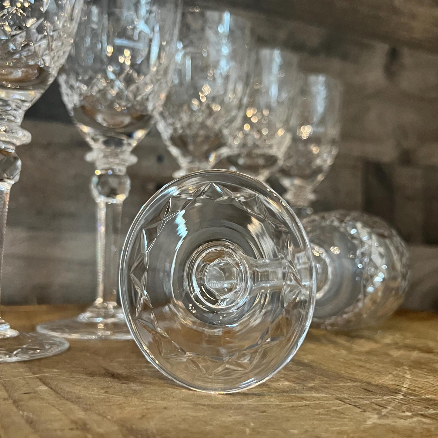 Vintage Rogaska Crystal Gallia Pattern Wine Glasses - Set of 6