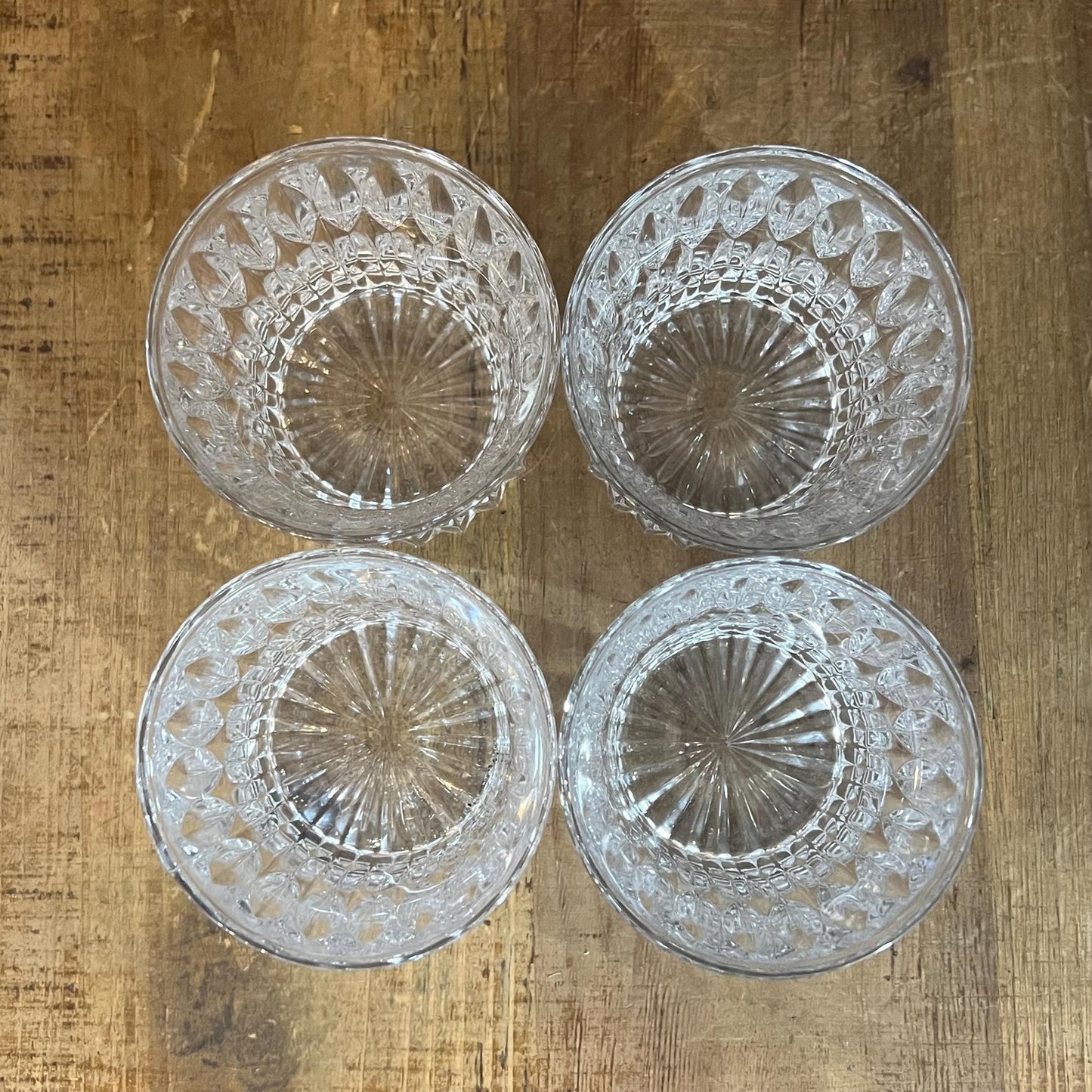 Vintage Fostoria Monarch Double Old Fashioned Rocks Glasses - Set of 4