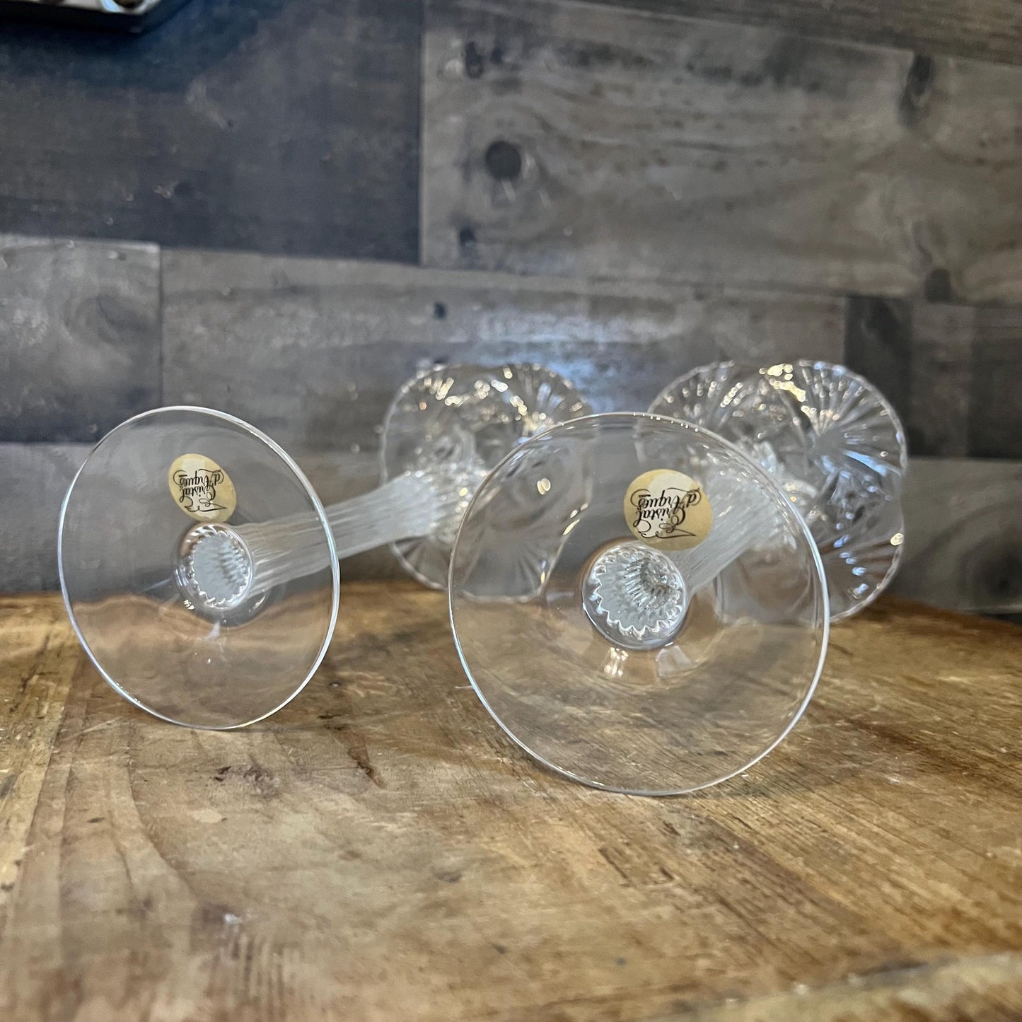 Cristal D’Aqrues Vincennes Crystal Candlestick Holders - Pair