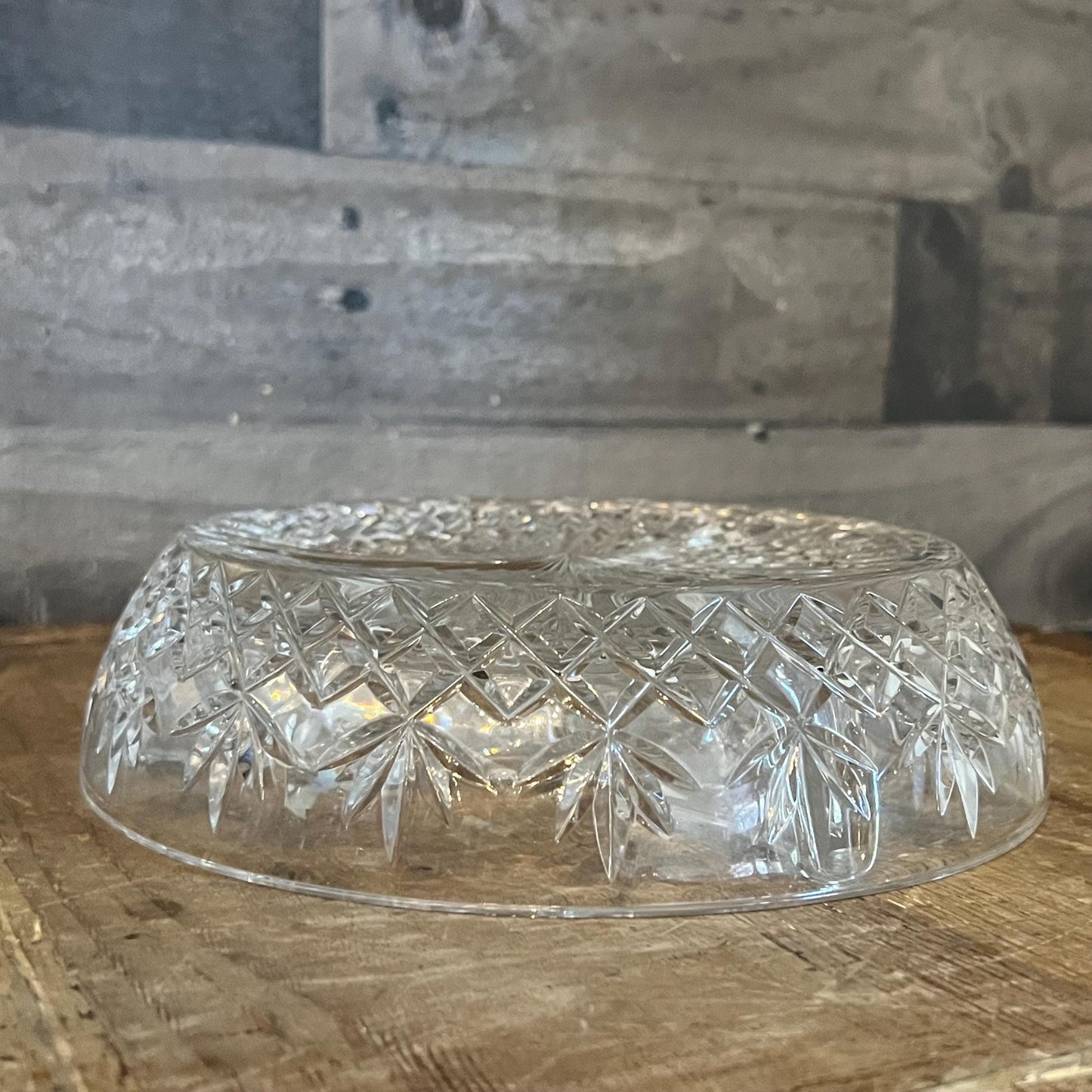 Vintage Crystal 3 Compartment Bowl - Jewelry Dish - Candy Dish - Nut Dish - Berry Server