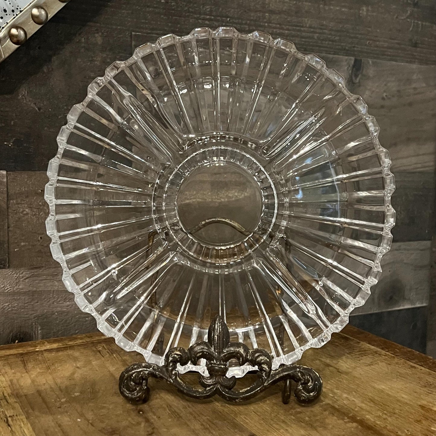 Crystal Clear Alexandria Round Divided Sectional Dish