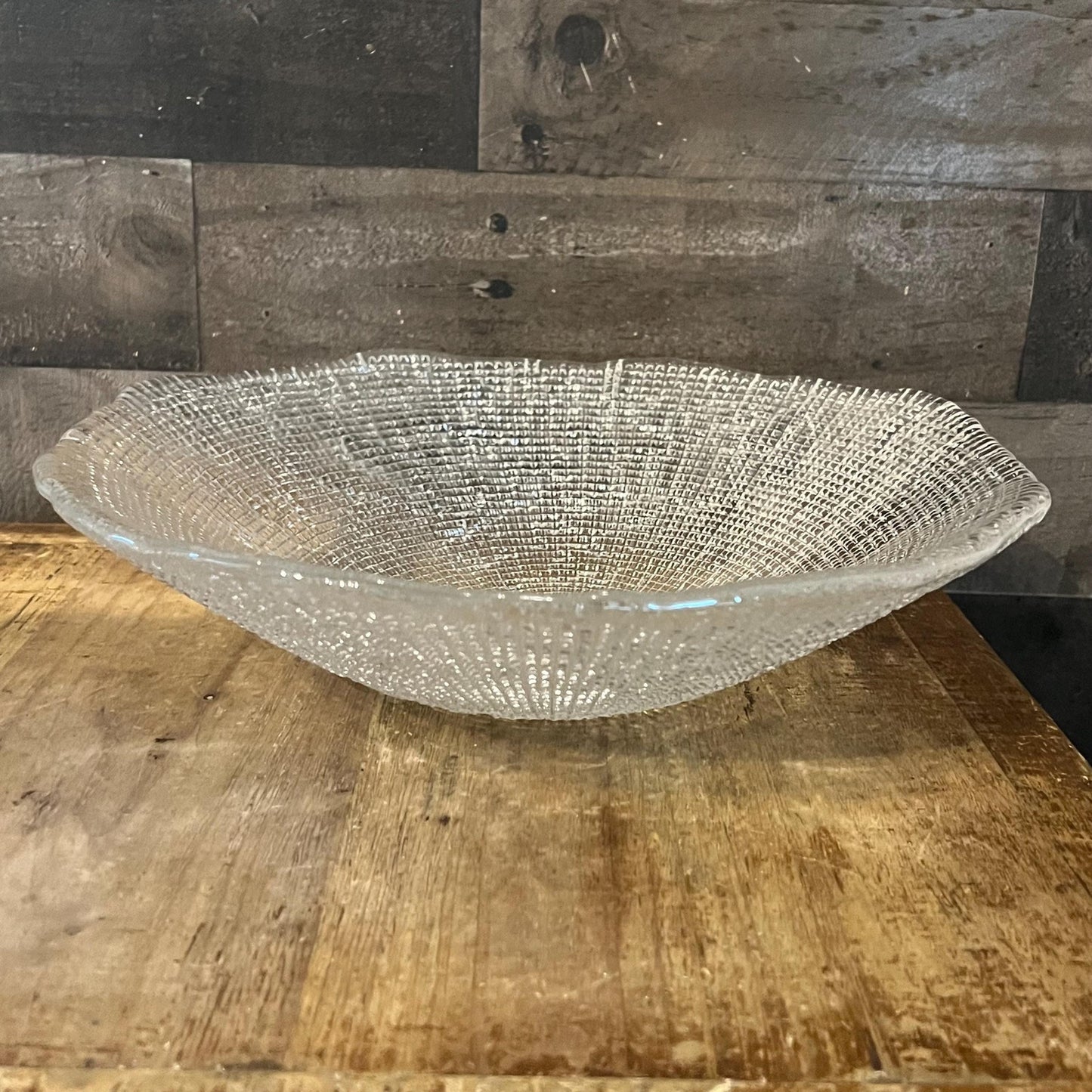 Diamante Large Glass Serving Bowl