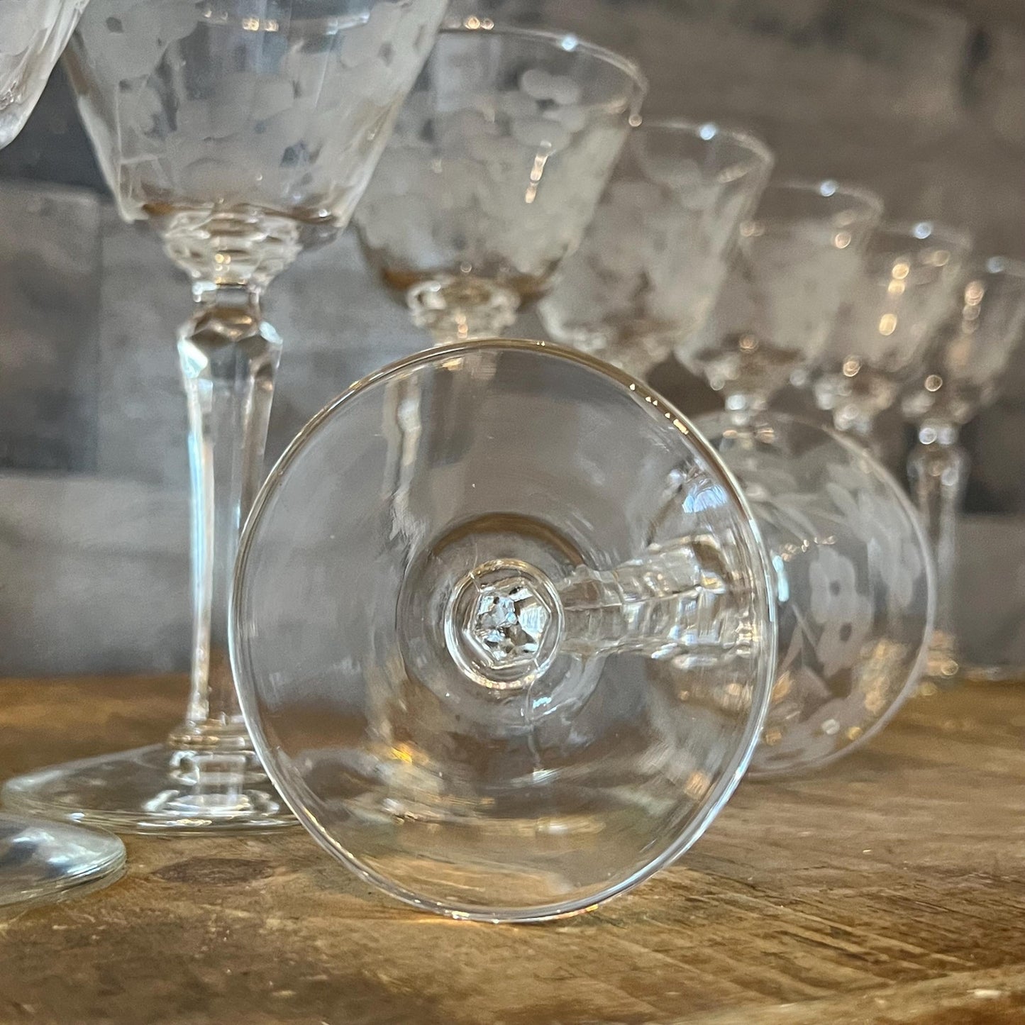 Libbey Glass Company Embassy Pattern Cocktail Glasses - Set of 9