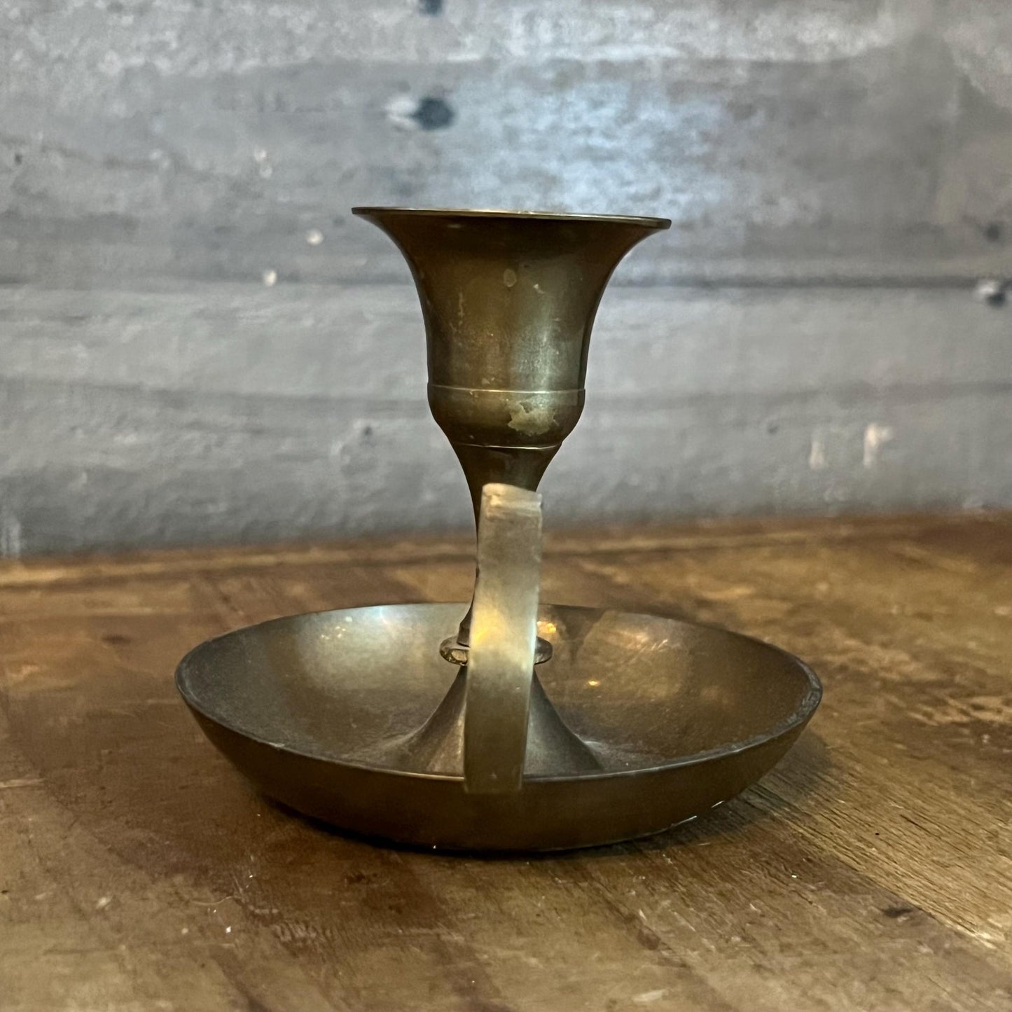 Vintage Brass Chamberstick Candlestick Holder