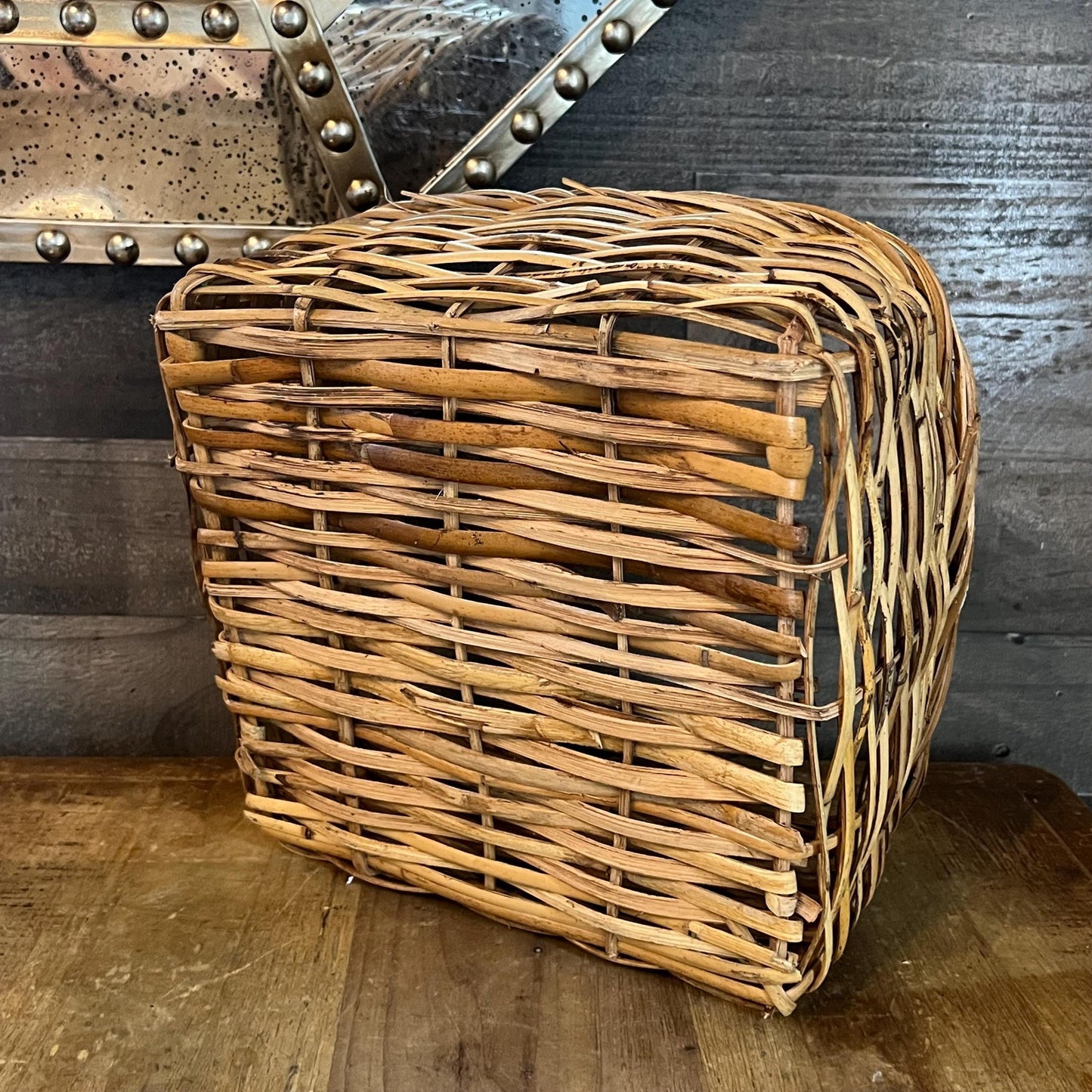 Square Woven Wicker Rattan Basket