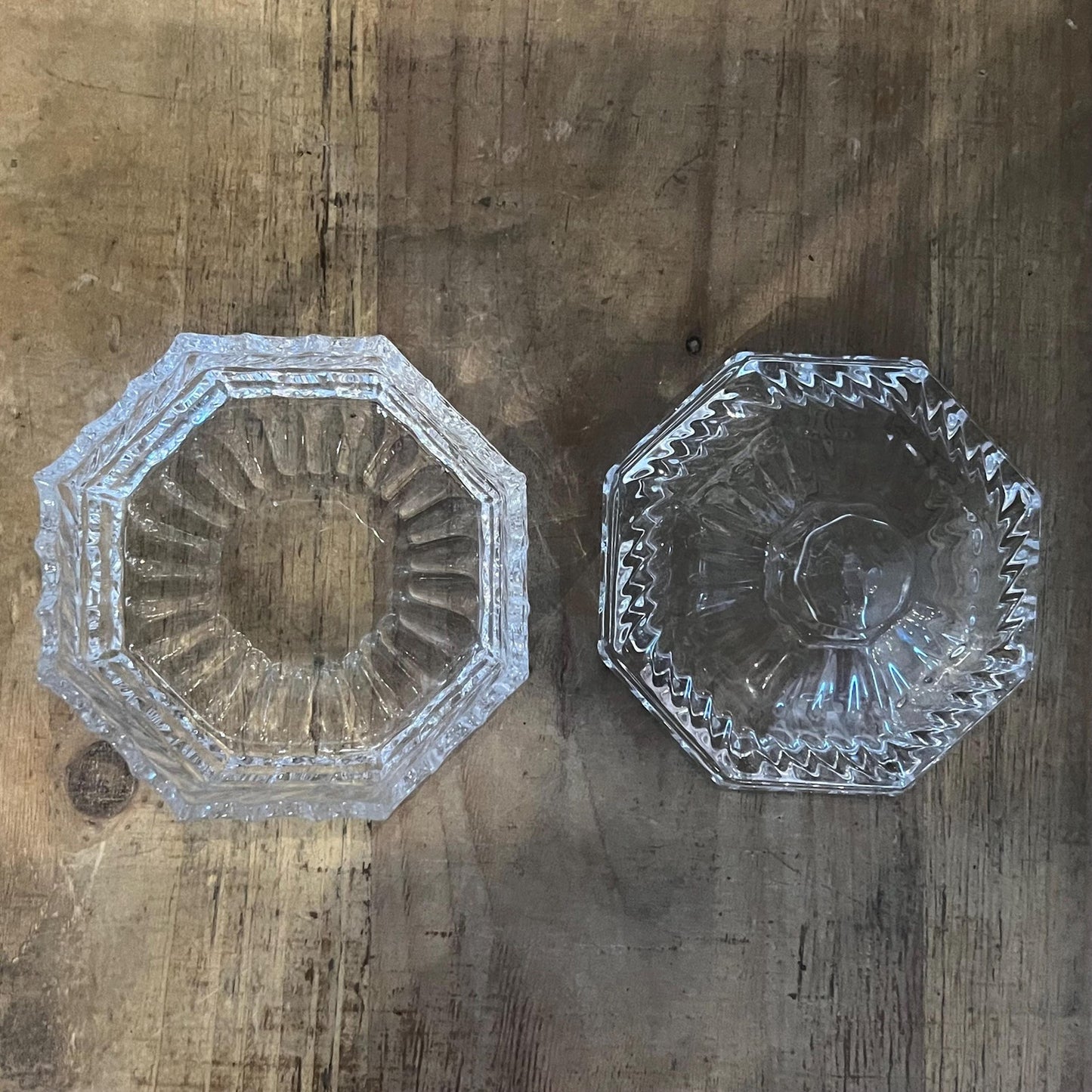 Vintage Crystal Lidded Trinket Dish