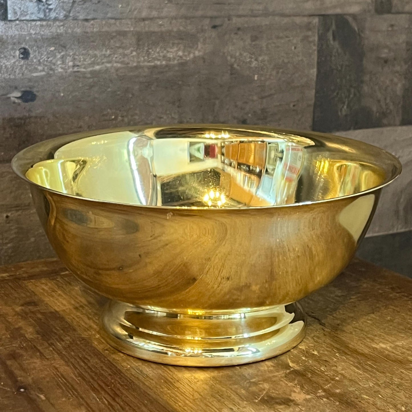 Vintage Baldwin Brass Pedestal Compote Bowl