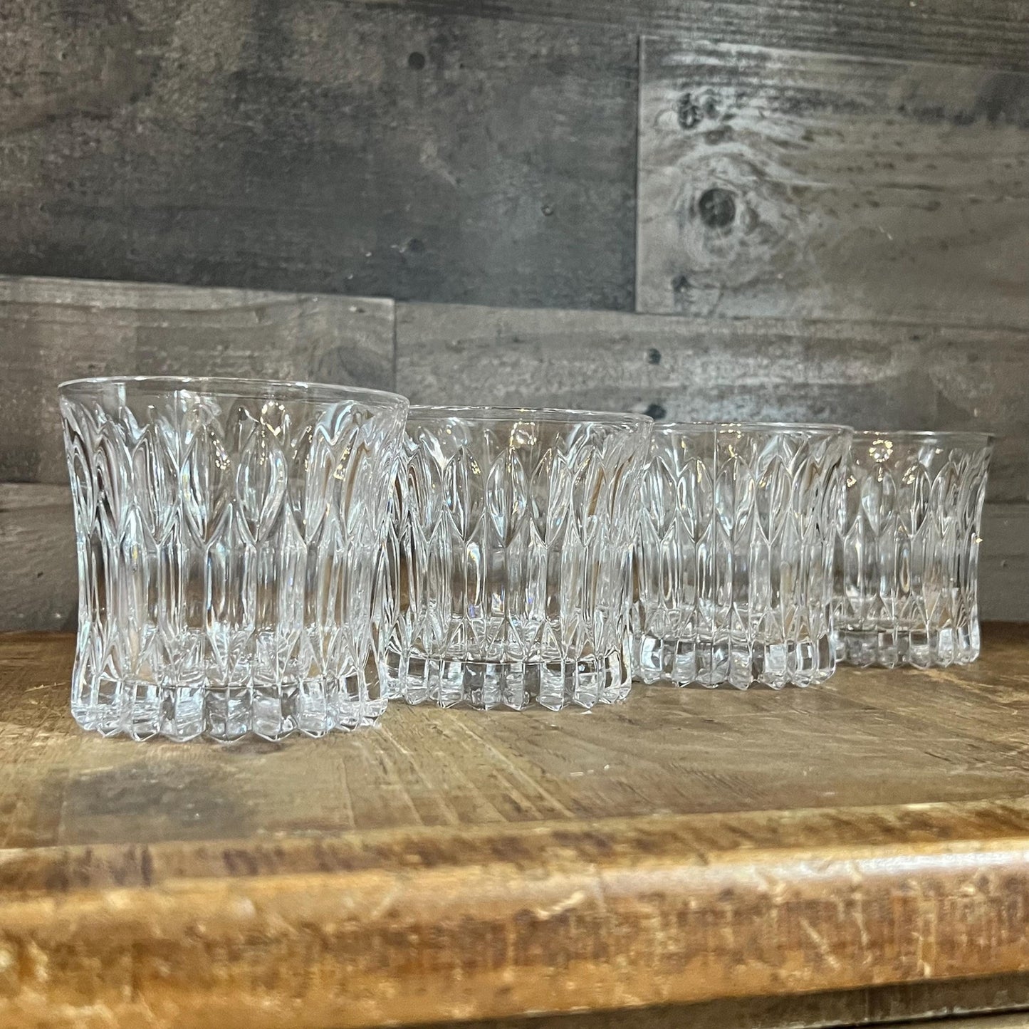 Vintage Fostoria Monarch Double Old Fashioned Rocks Glasses - Set of 4