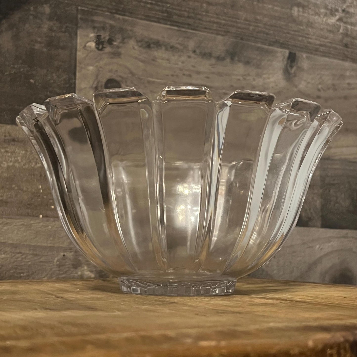 Vintage Large Crystal Heavy Bowl