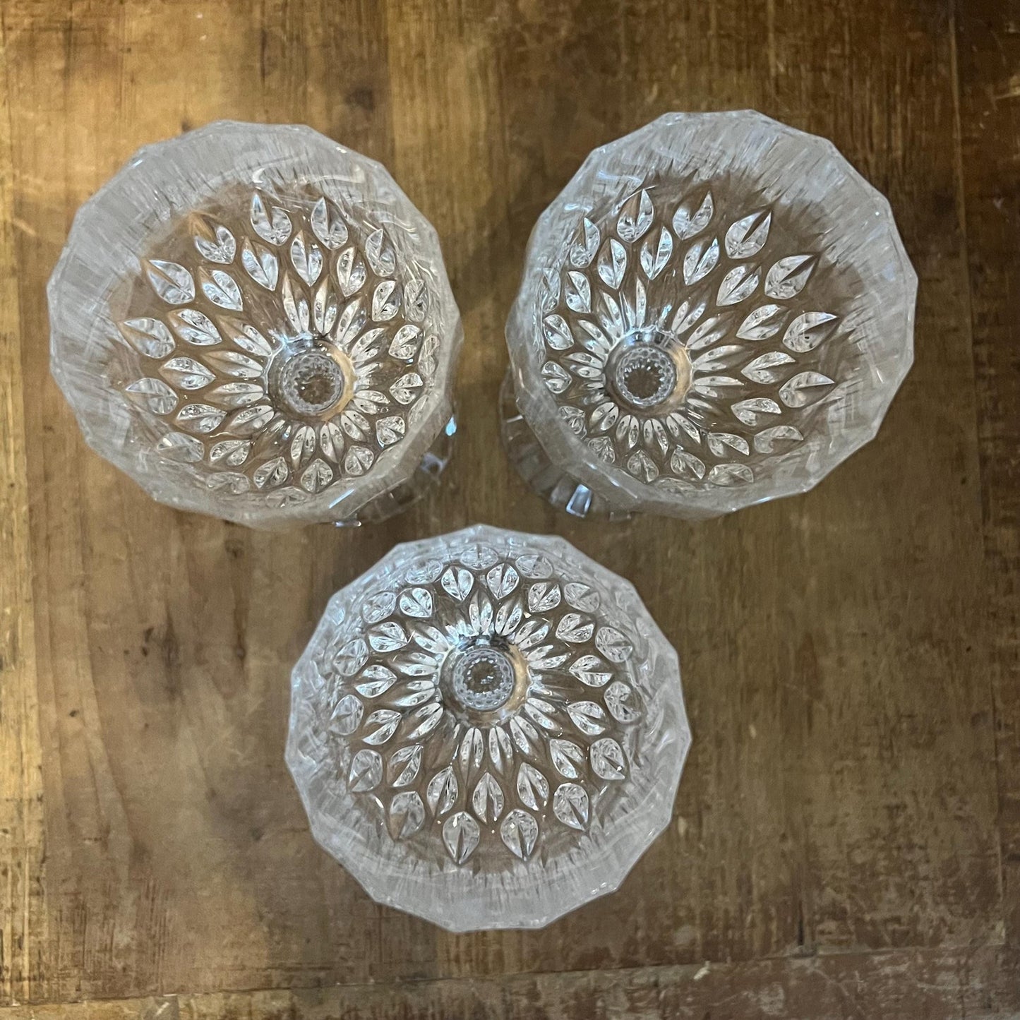 Cristal D’Arques Durand Crystal Bretagne Watet Goblets / Wine Glasses - Set of 3