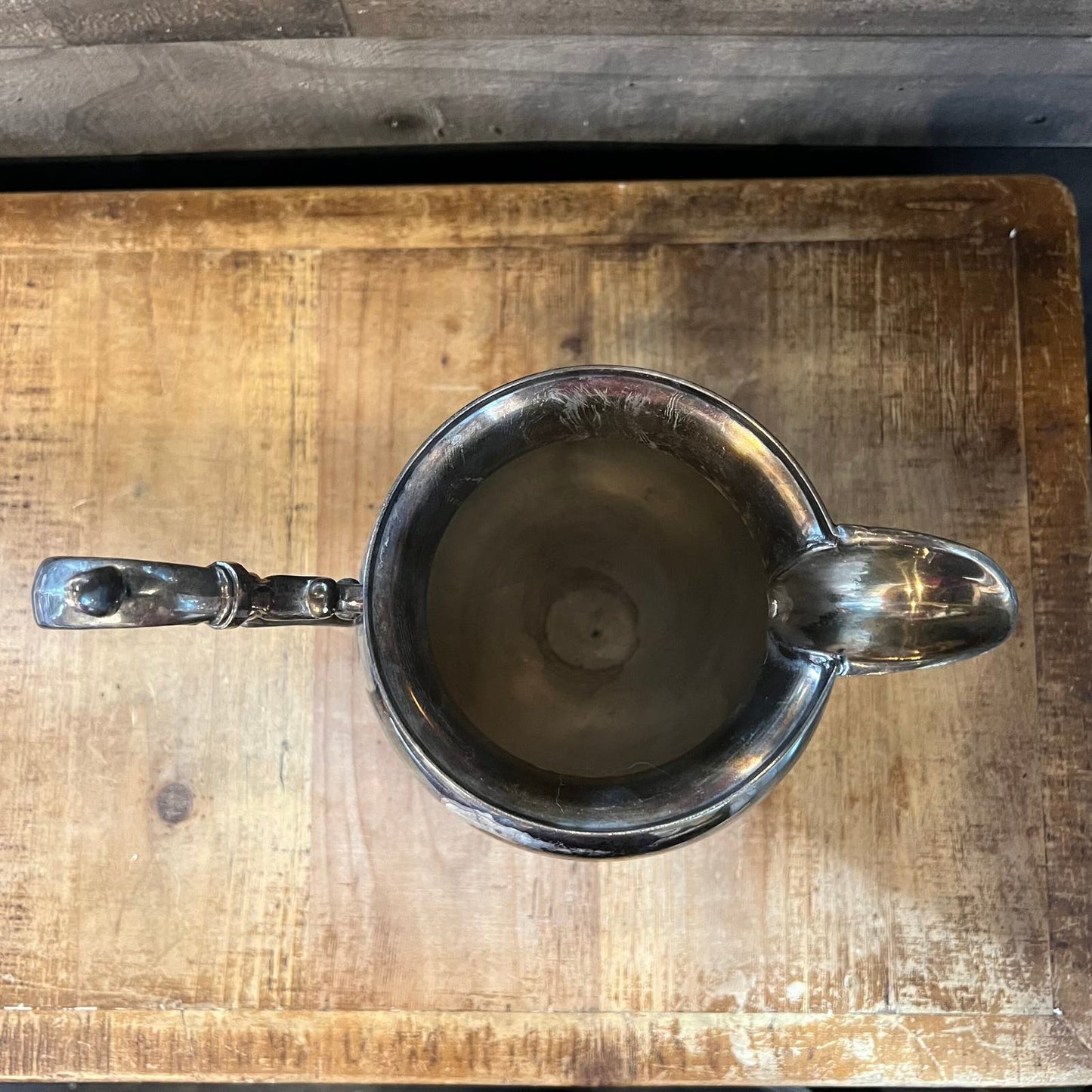 Vintage Birmingham Silver Company Silver on Copper Footed Pitcher