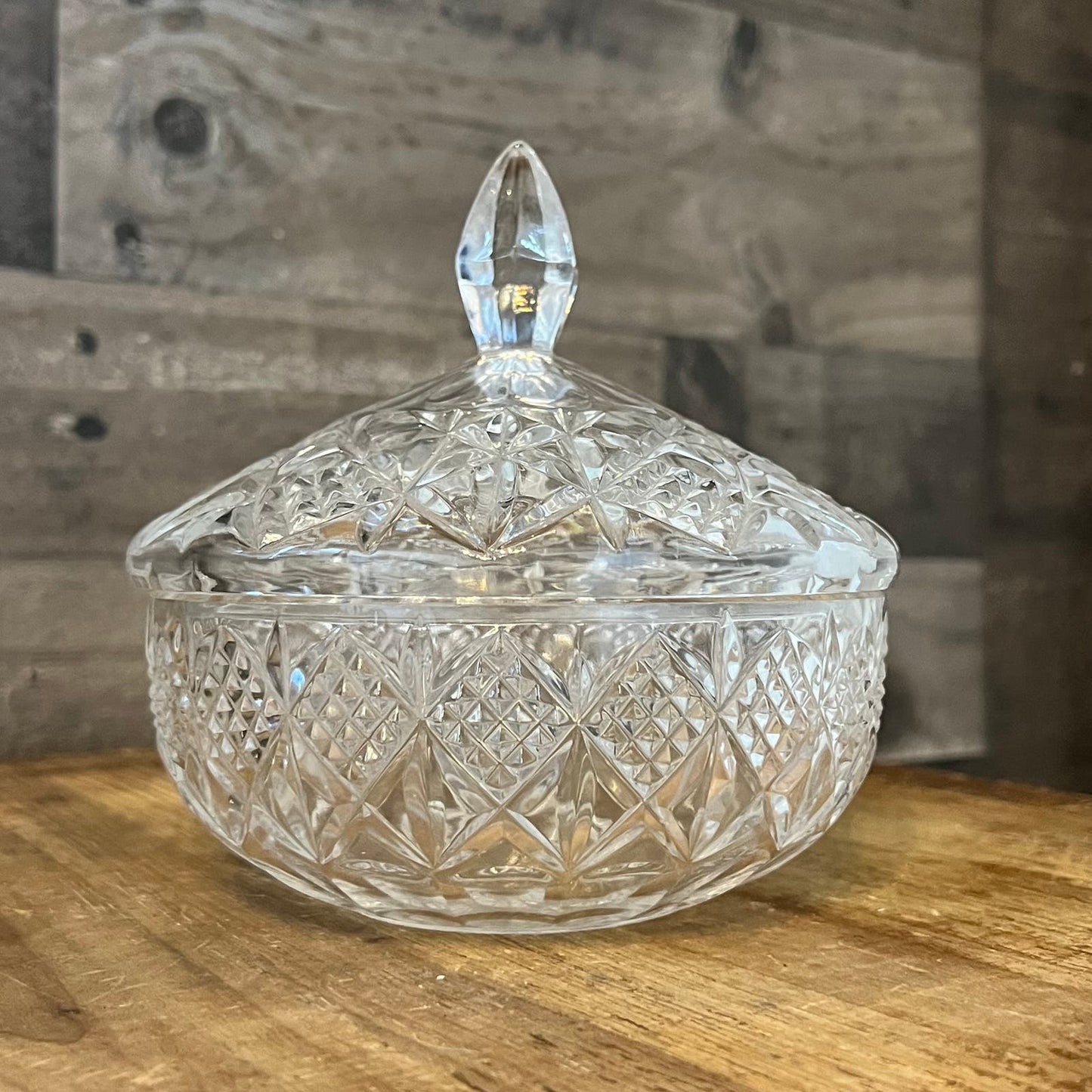 Vintage Crystal Lidded Candy Dish